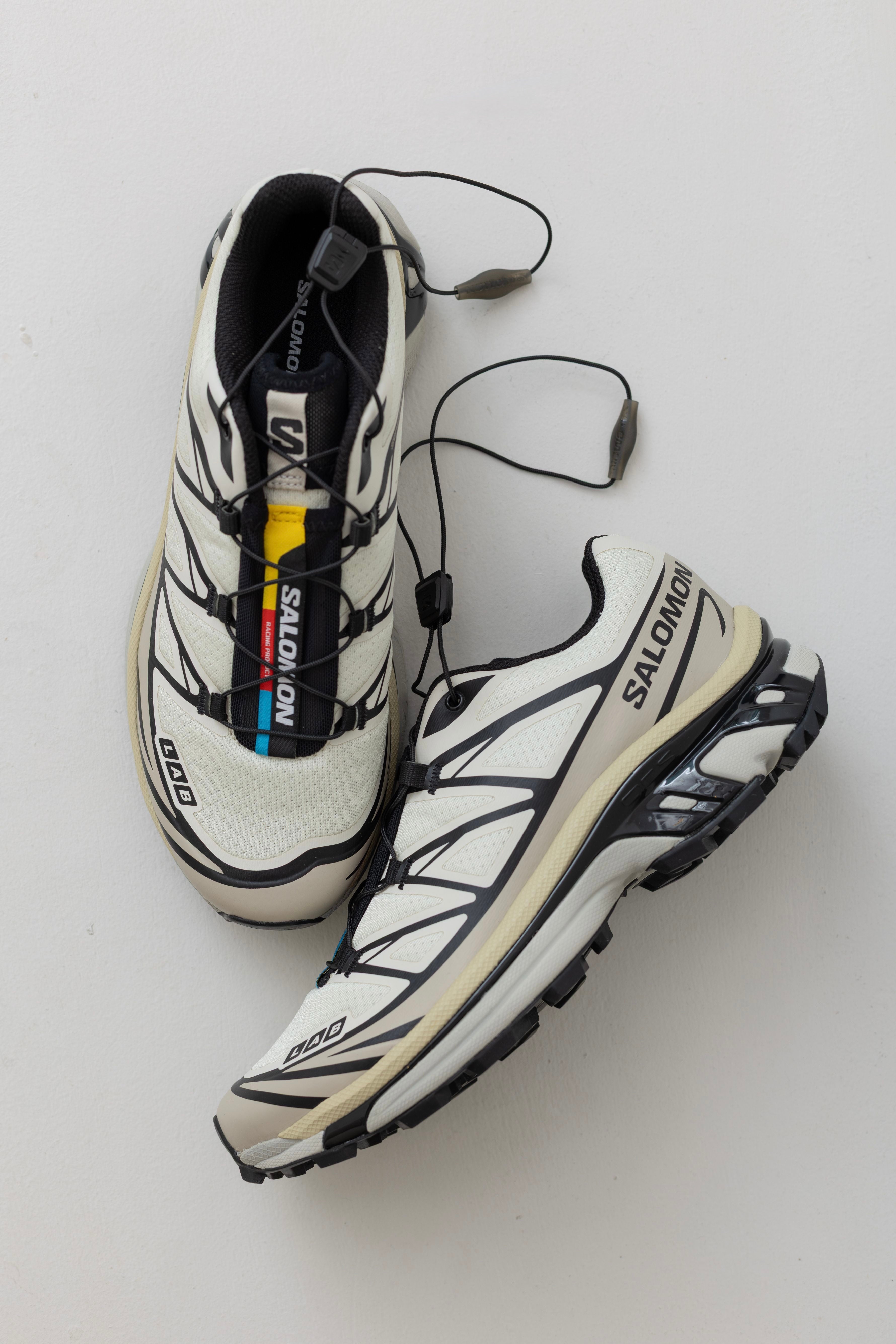 Salomon XT-6 Vanilla Ice and Black Sneakers