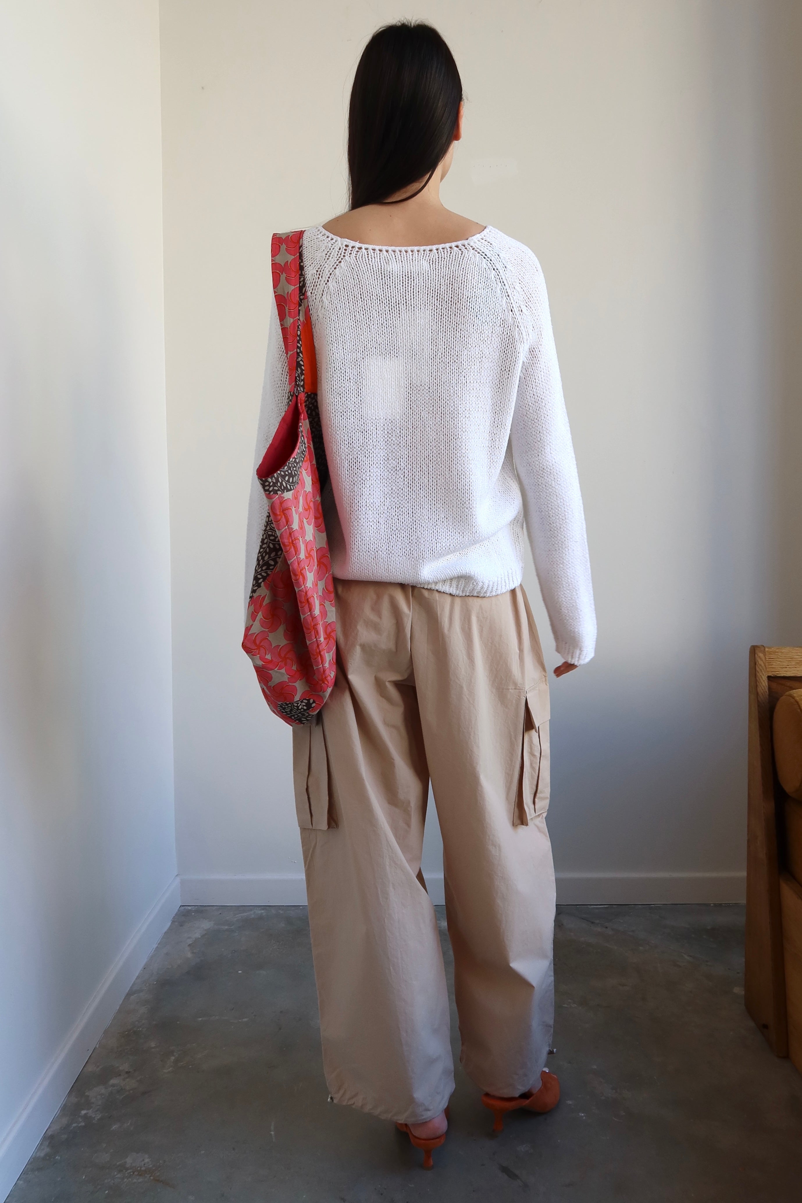 Tan Wide Leg Cargo Pants