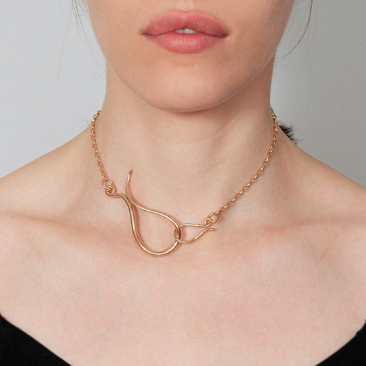 Gold Chain Hook Necklace