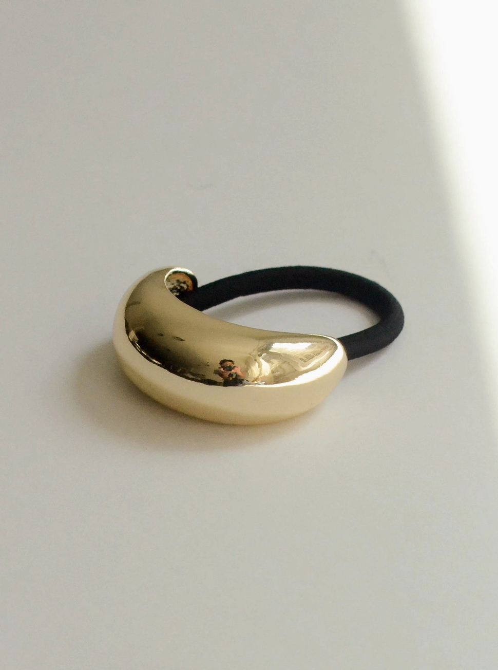 Collective Gold Crescent Metal Cuff Hair Tie Accessory at Alas Eius