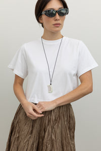 White Relaxed Cropped T-Shirt