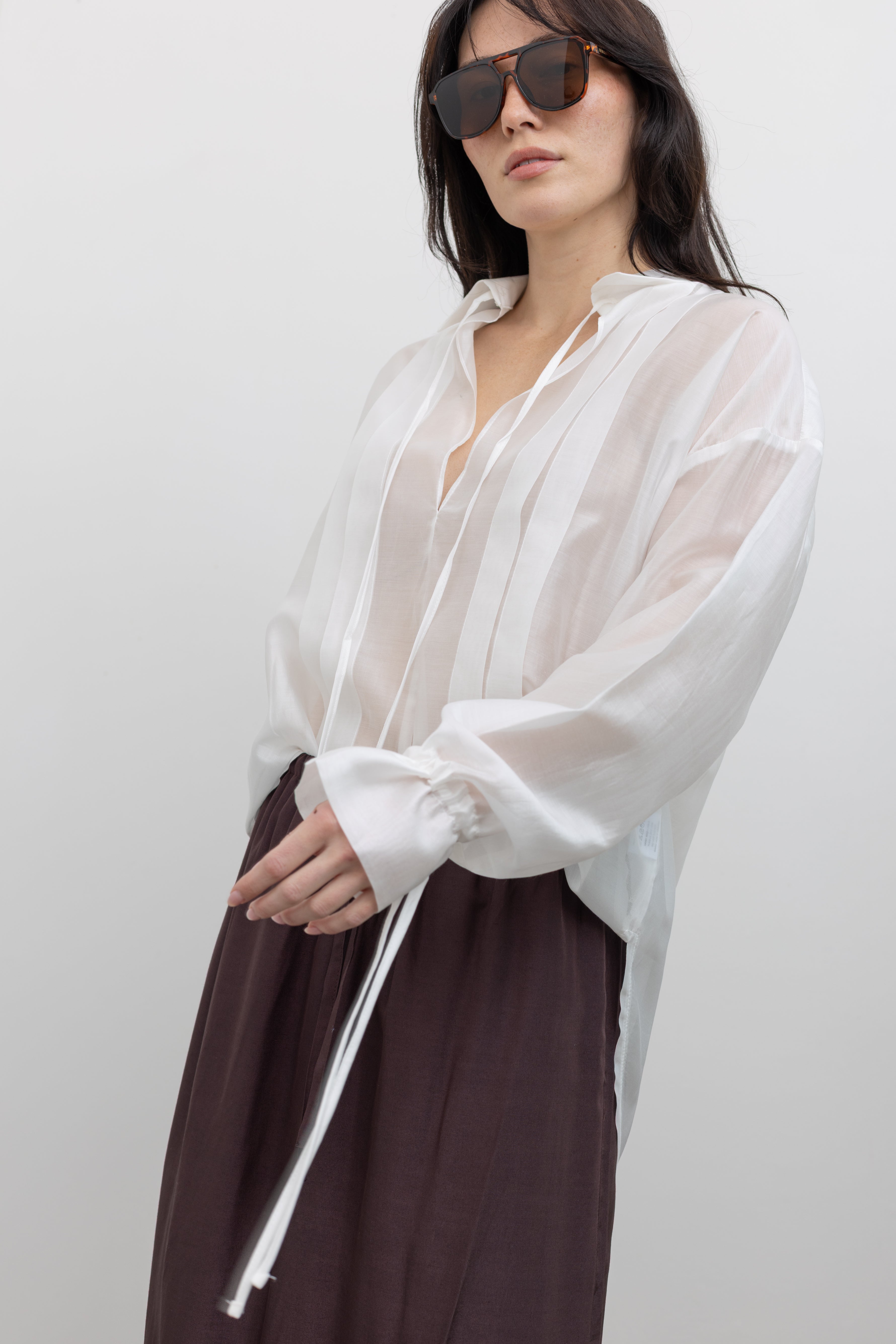 White Organza Sheer Blouse – alas eius