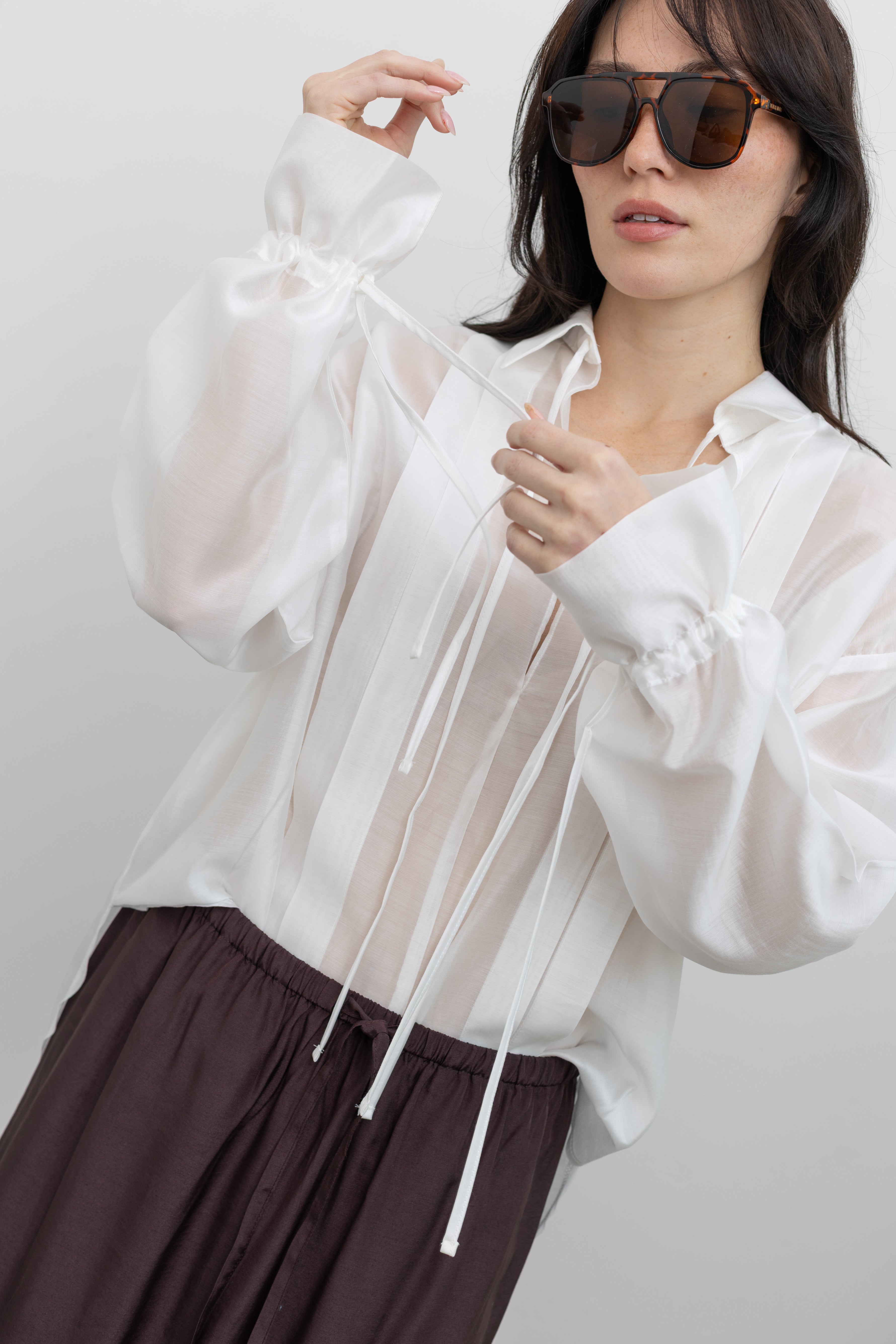 White Organza Sheer Blouse – alas eius