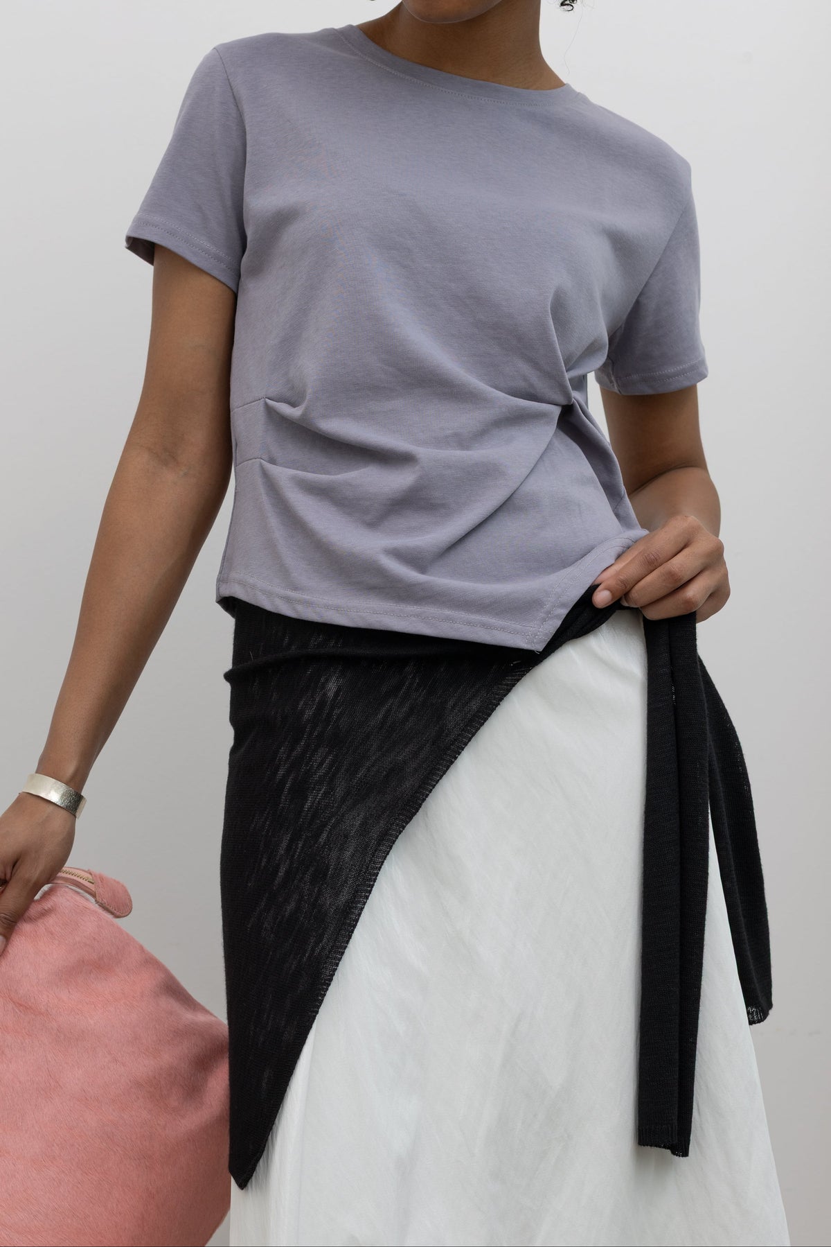 Collective Black Linen Waist Shawl, Wrap Waist Layering Piece, Minimalist Womenswear, at Alas Eius