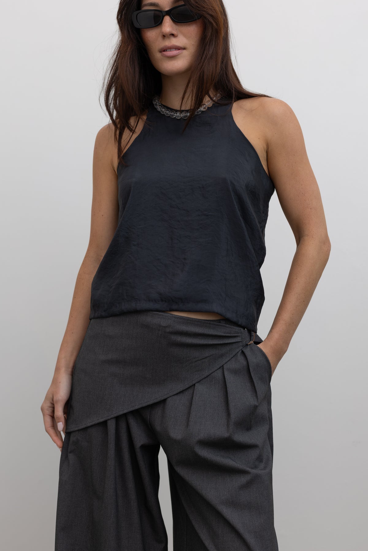 Collective Wide Leg Tailored Trousers at Alas Eius