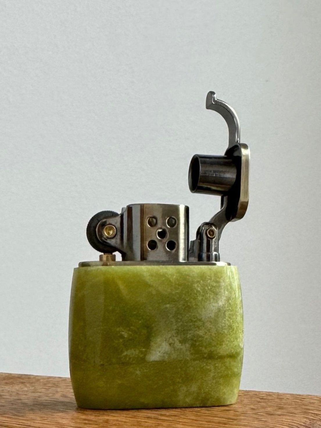 Curated Basics Kerosene Jade Zipper Lighter at Alas Eius