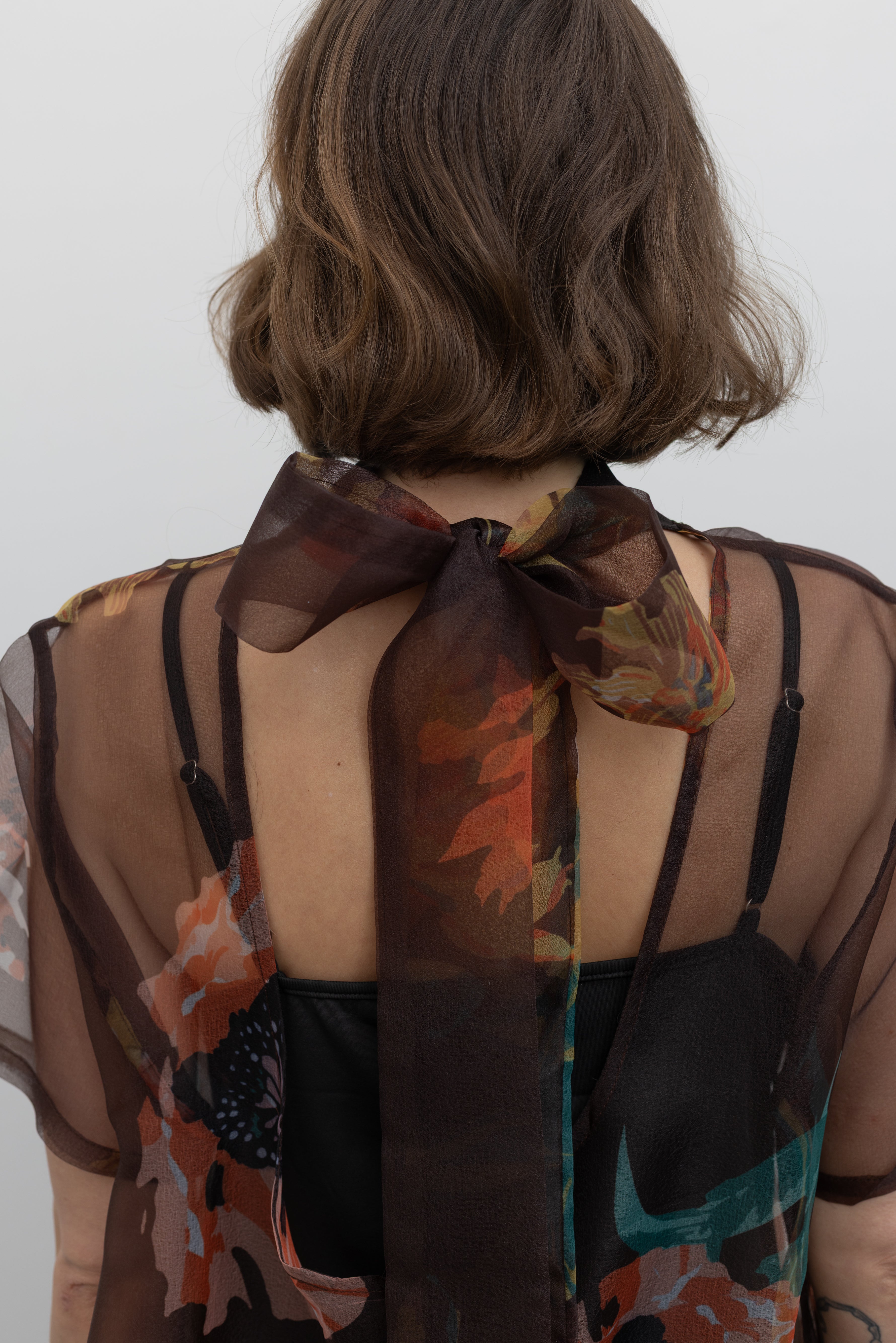 Floral Organza Drop Waist Maxi Dress