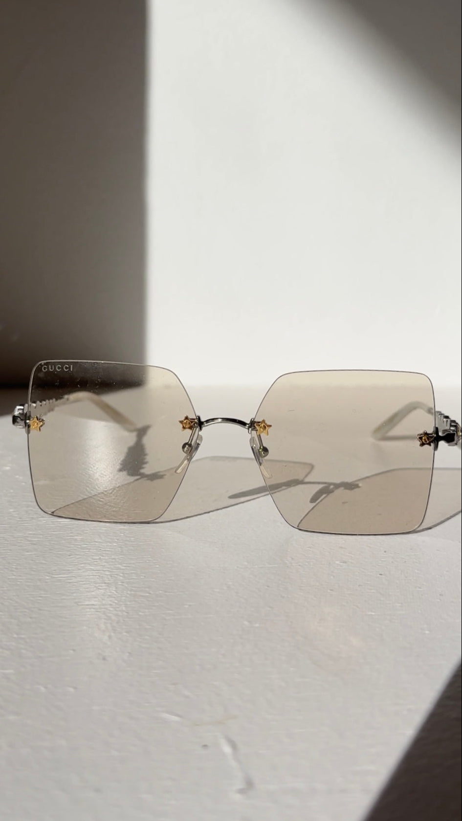 Gucci Crystal Embellished Square Glasses