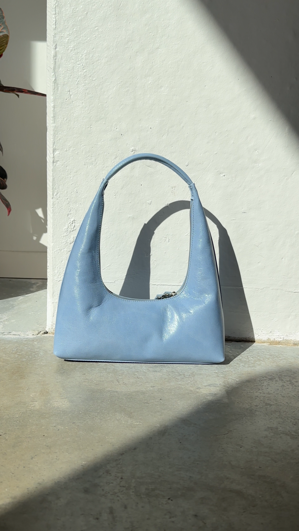 Powder Blue Hobo Shoulder Bag