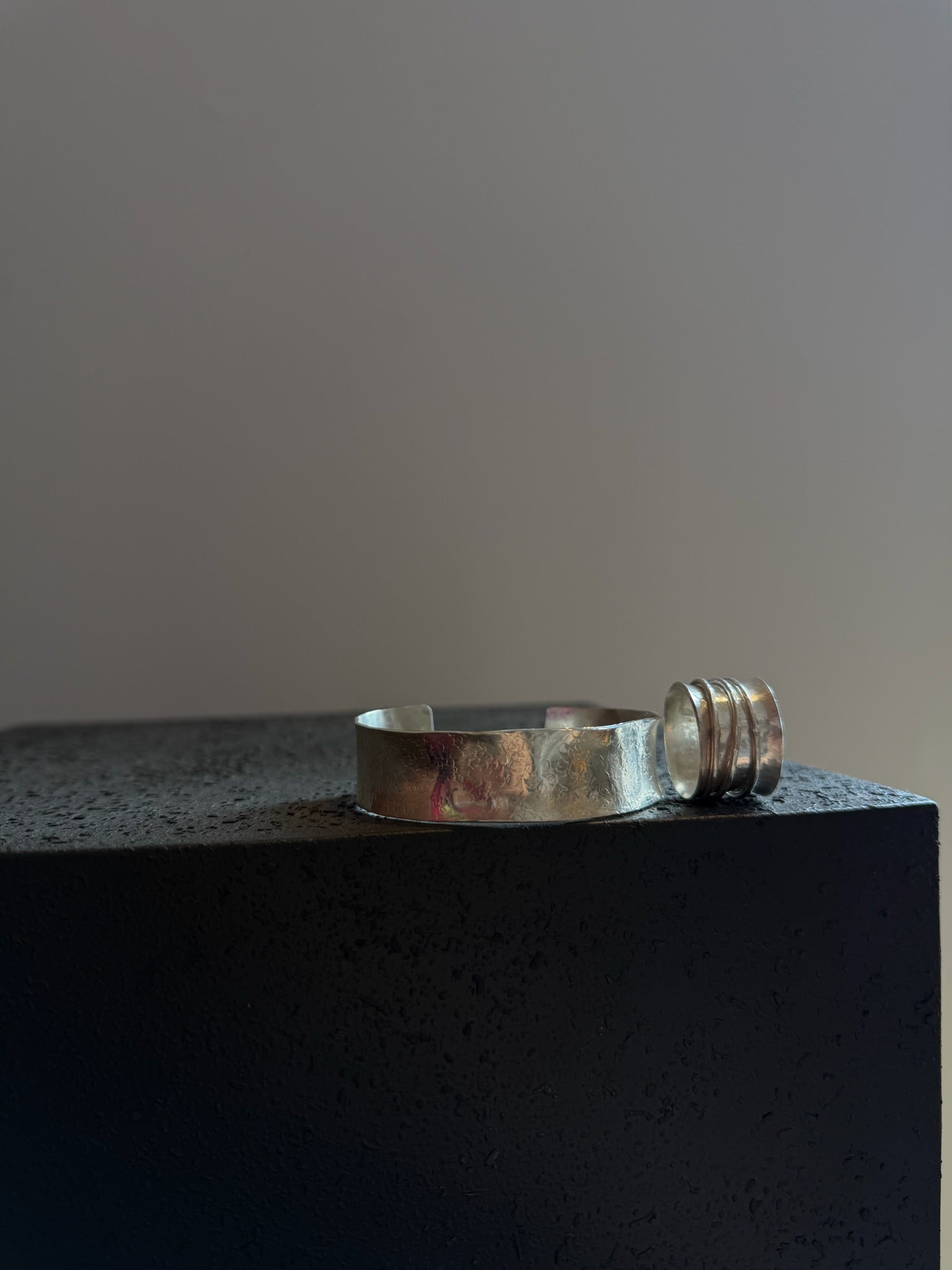 Sterling Silver Textured Cuff Bracelet