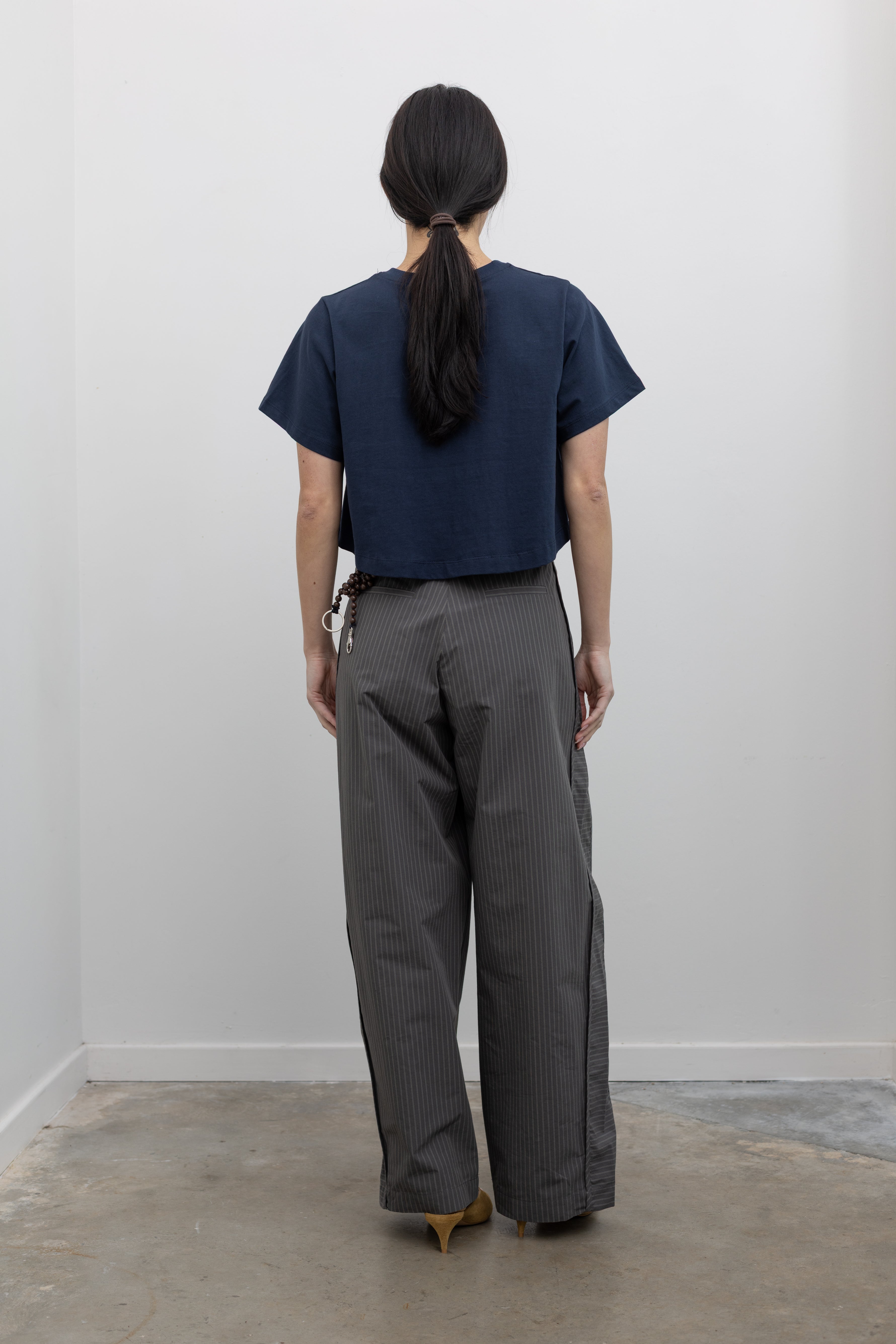 Coffee Stripe Side Panel Trousers