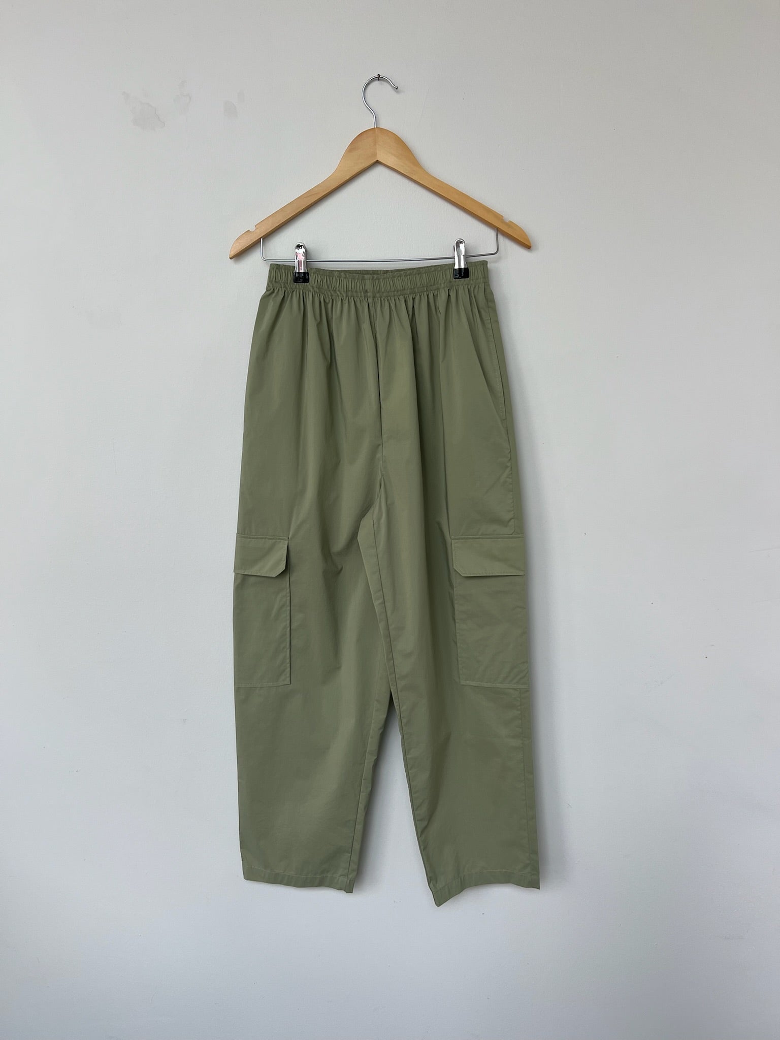 Light Green Elasticated Cargo Pants