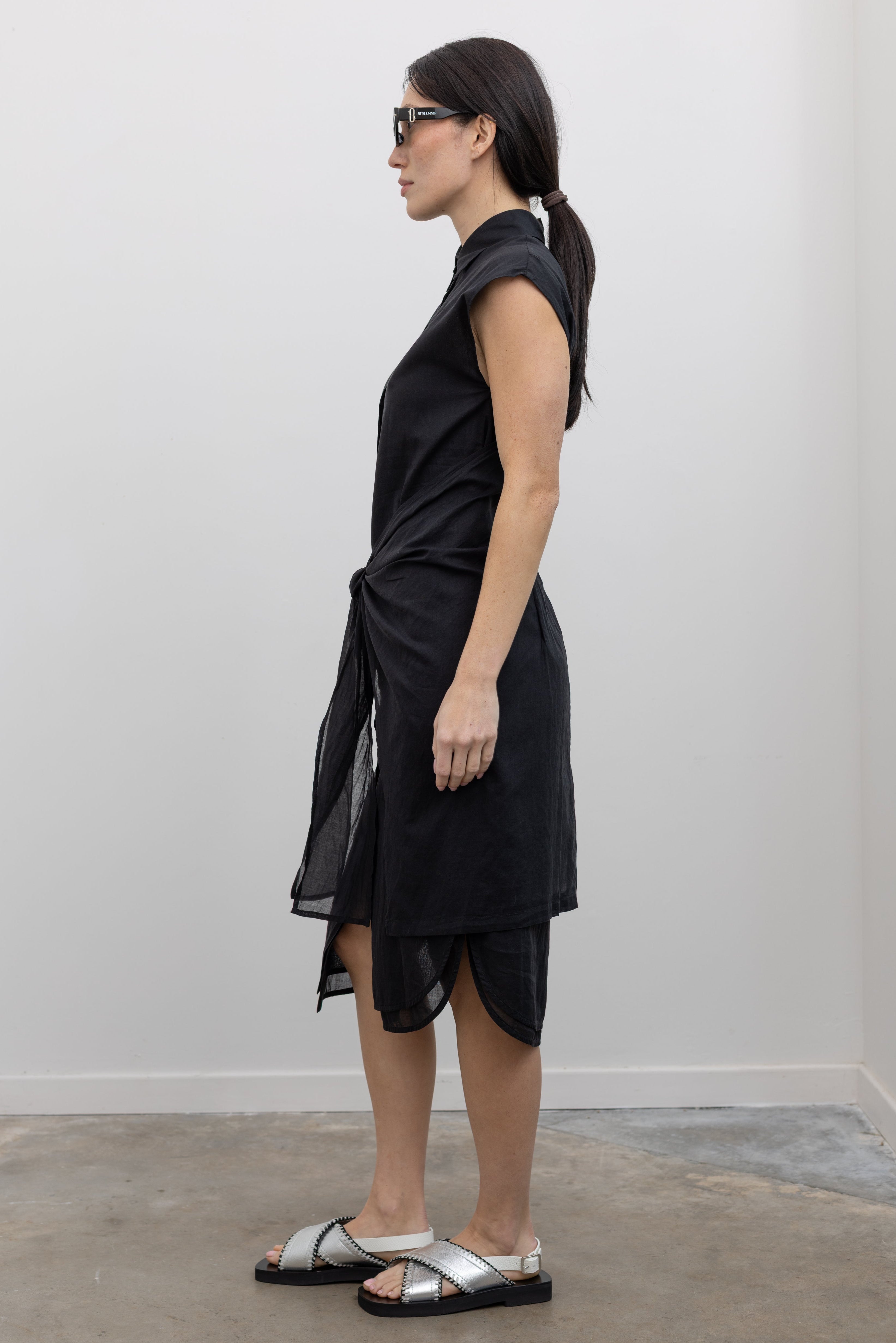 Black Piramide Shirt Dress