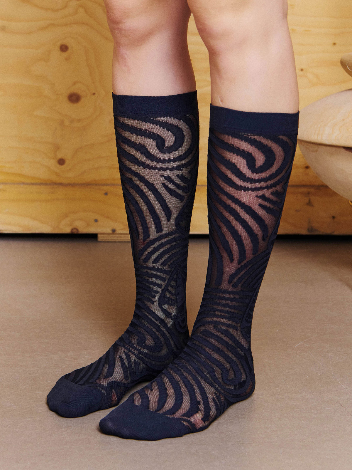 Black Stormy Sea Socks