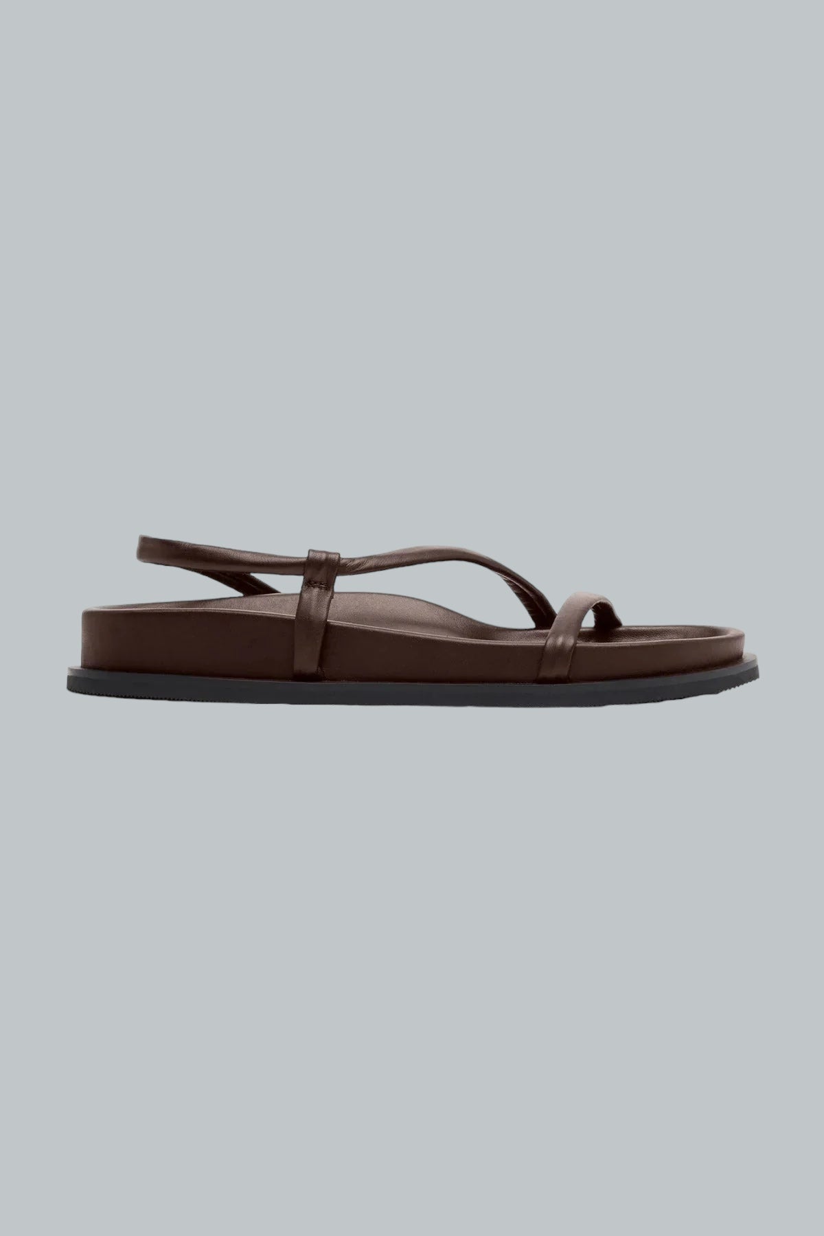 Brown Twist Leather Sandal