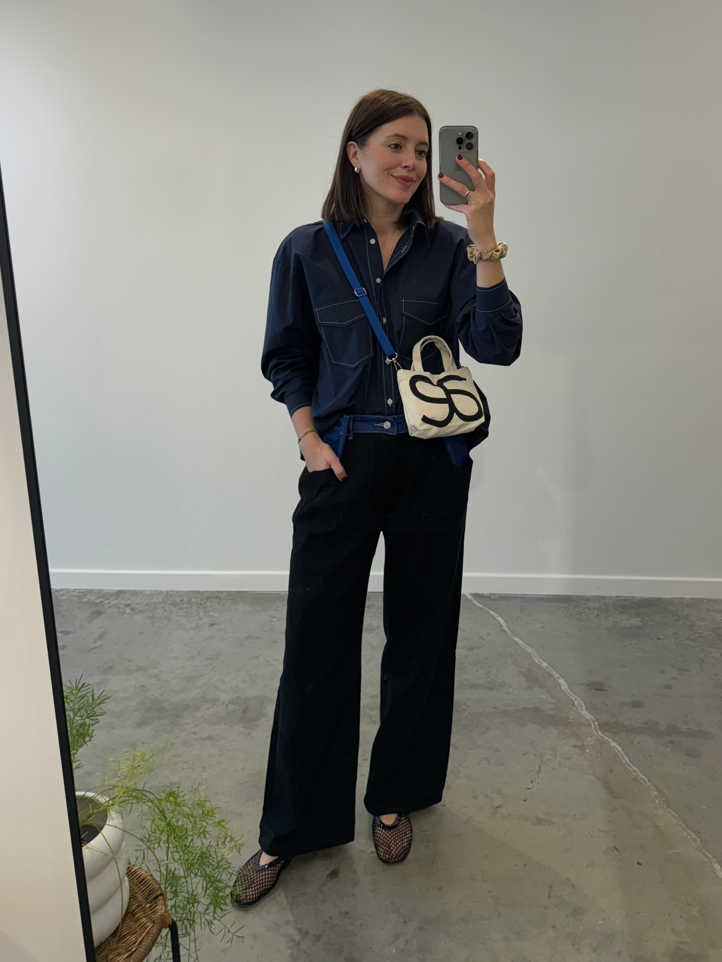 Alas Eius mini cotton tote bag, back view