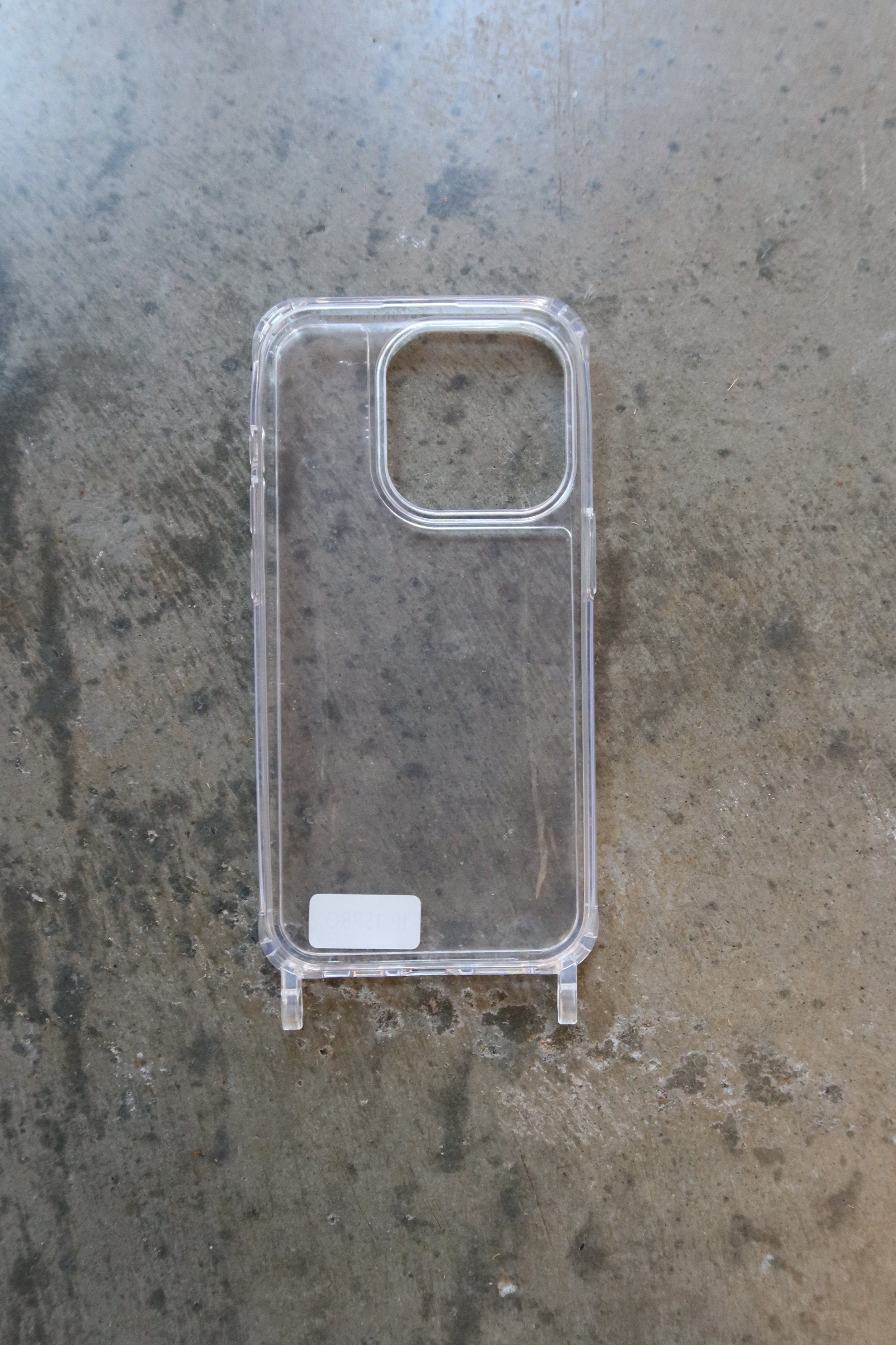Ina Seifart Elevated Clear iPhone  necklace case. Designed with two hoops on the bottom for easy attachment at Alas Eius.
