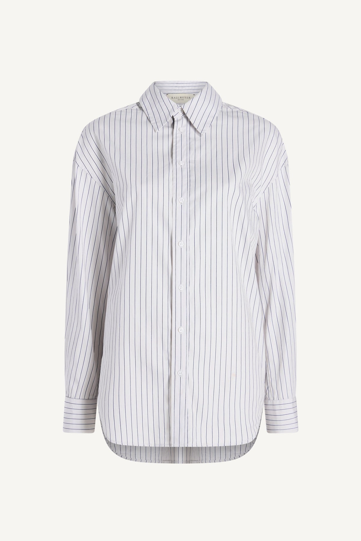 Navy Stripe Poplin Dani Button Down