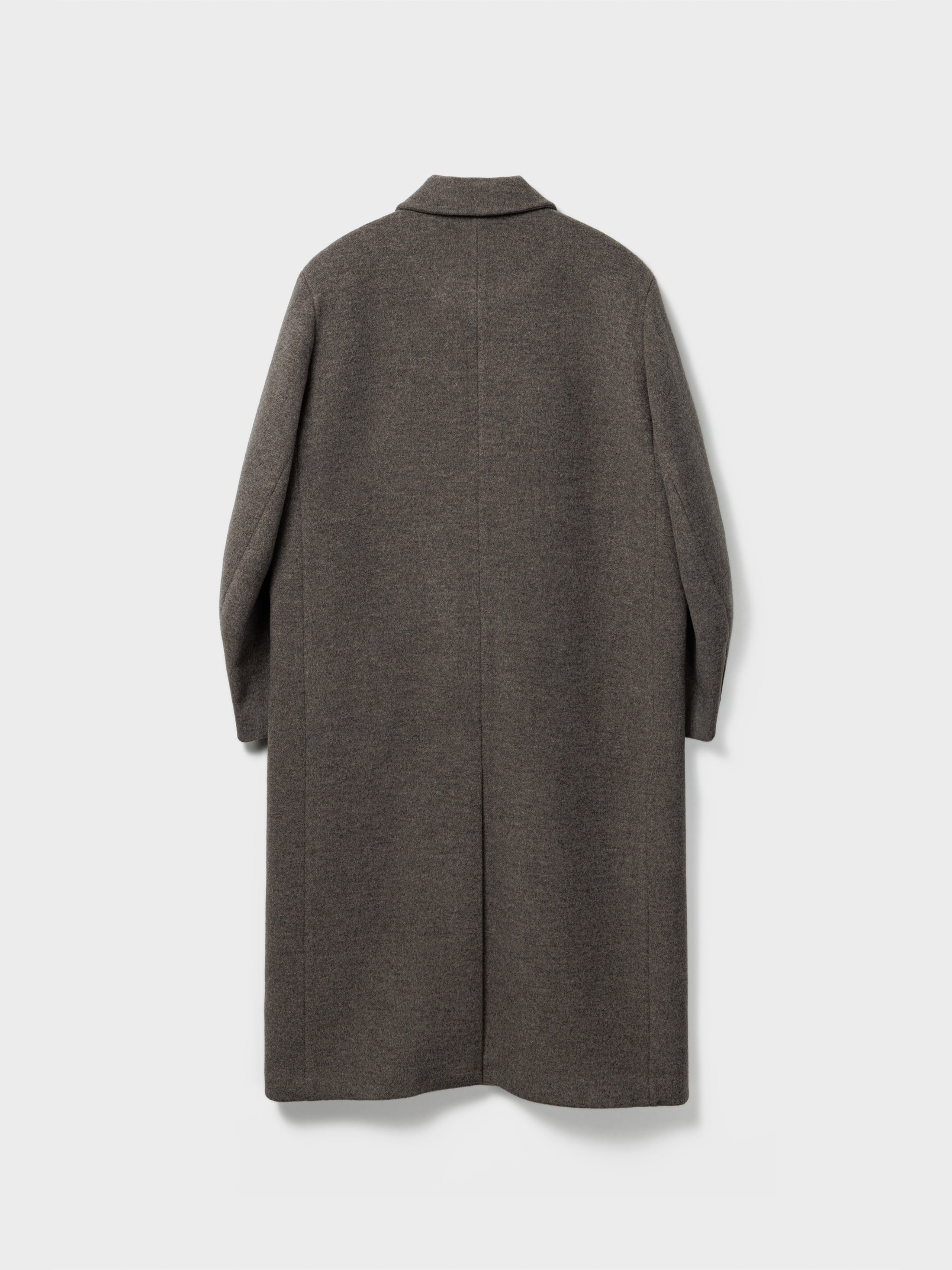 Gray Cashmere Blend Double Long Coat