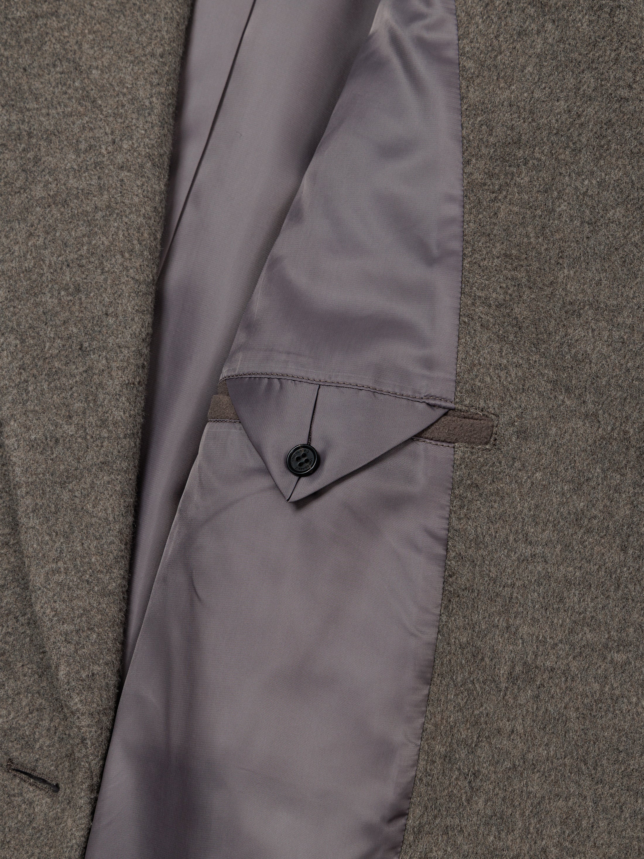 Gray Cashmere Blend Double Long Coat