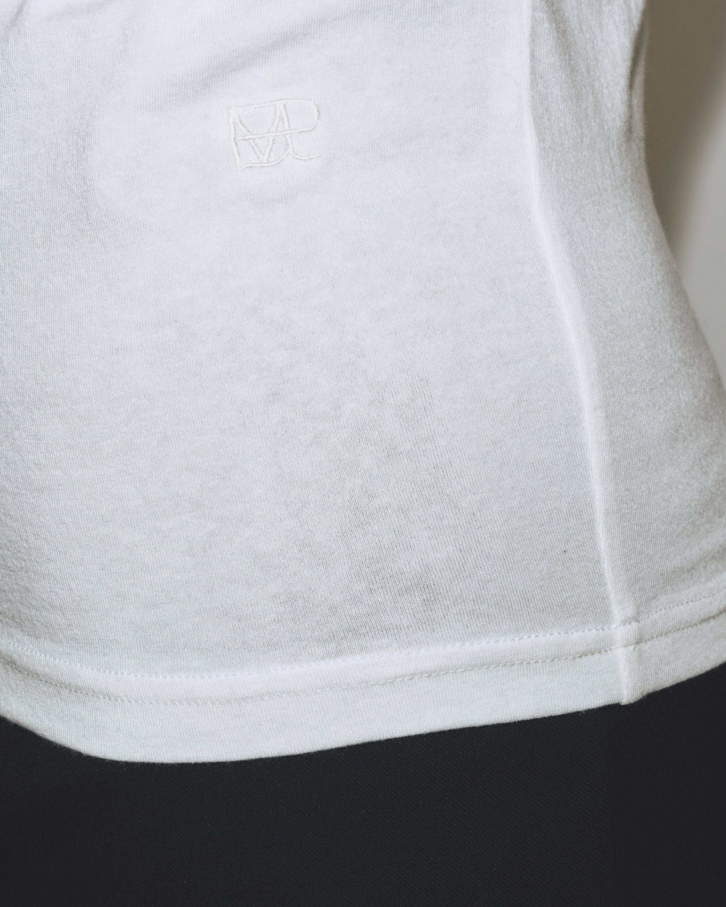 Mijeong Park White Roll Neck Jersey Top at Alas Eius