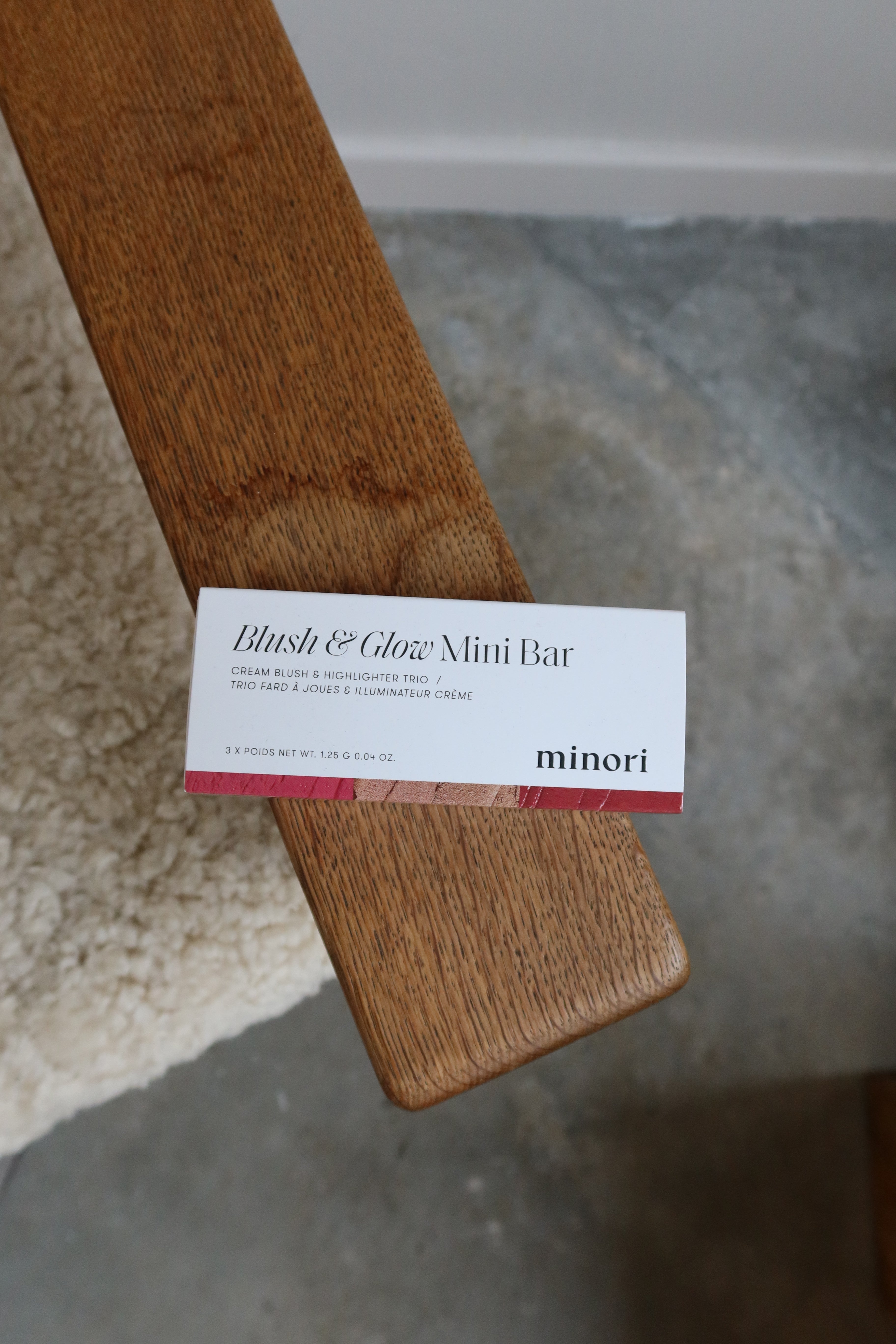 Minori Blush And Glow Makeup Set with 2 cream blushes minis and a cream highlighter mini. Comes in travel friendly, zero-waste paper packaging at Alas Eius