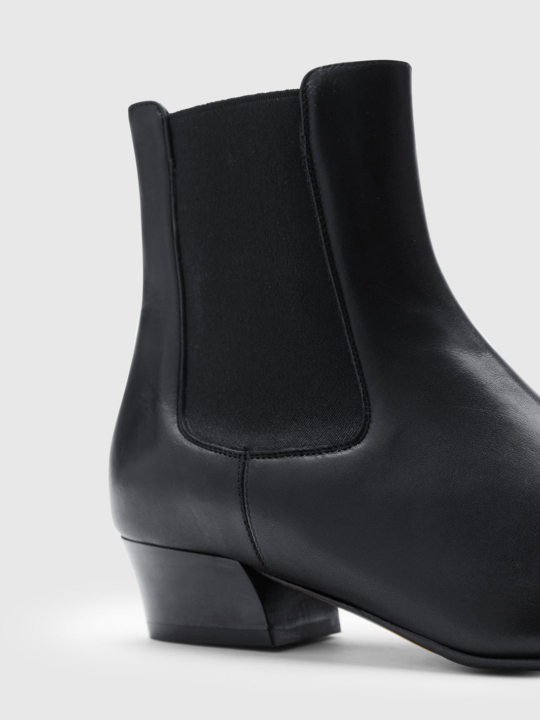 Nemoli Black Leather Ankle Boots