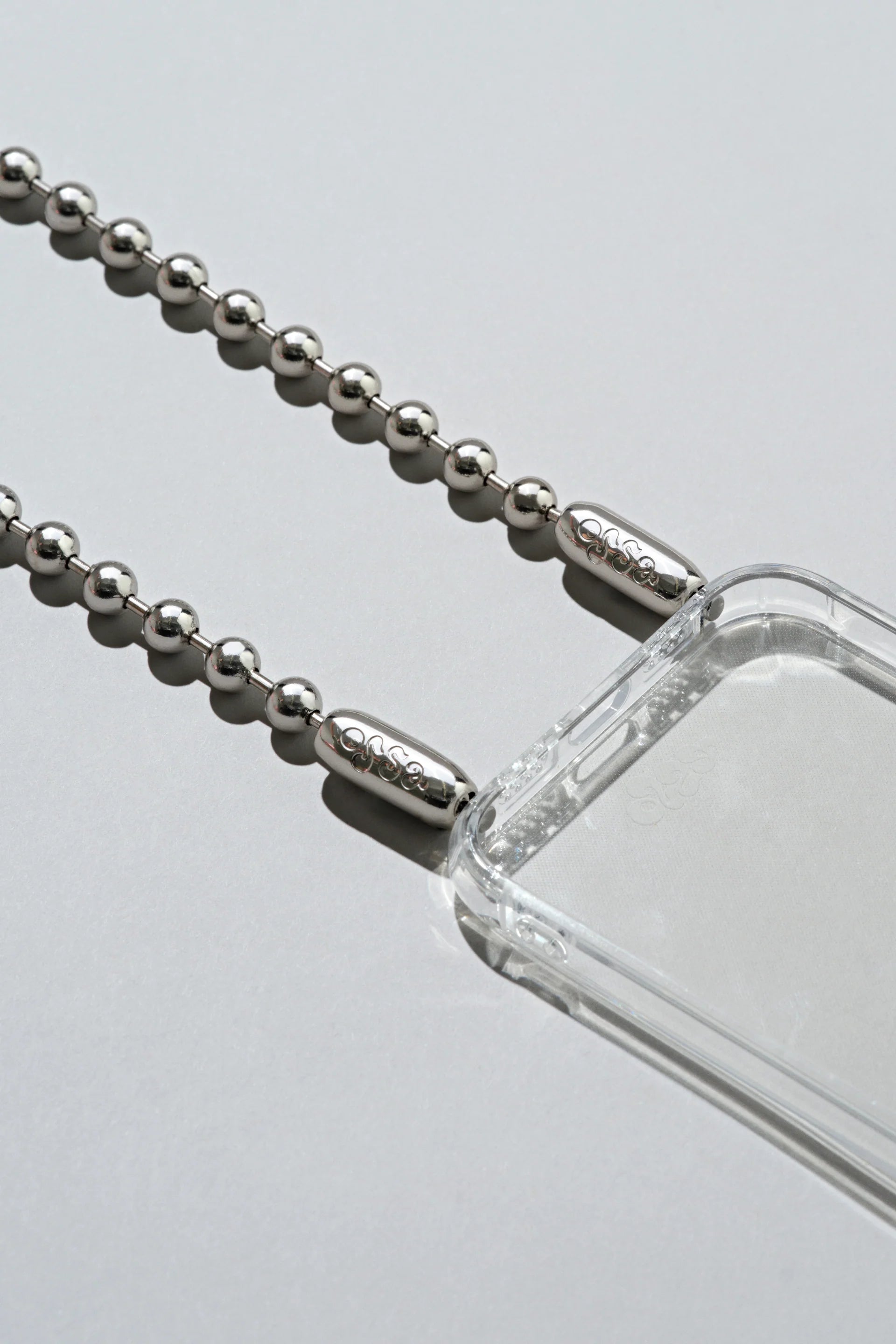 Rhodium Ballchain Wristlet
