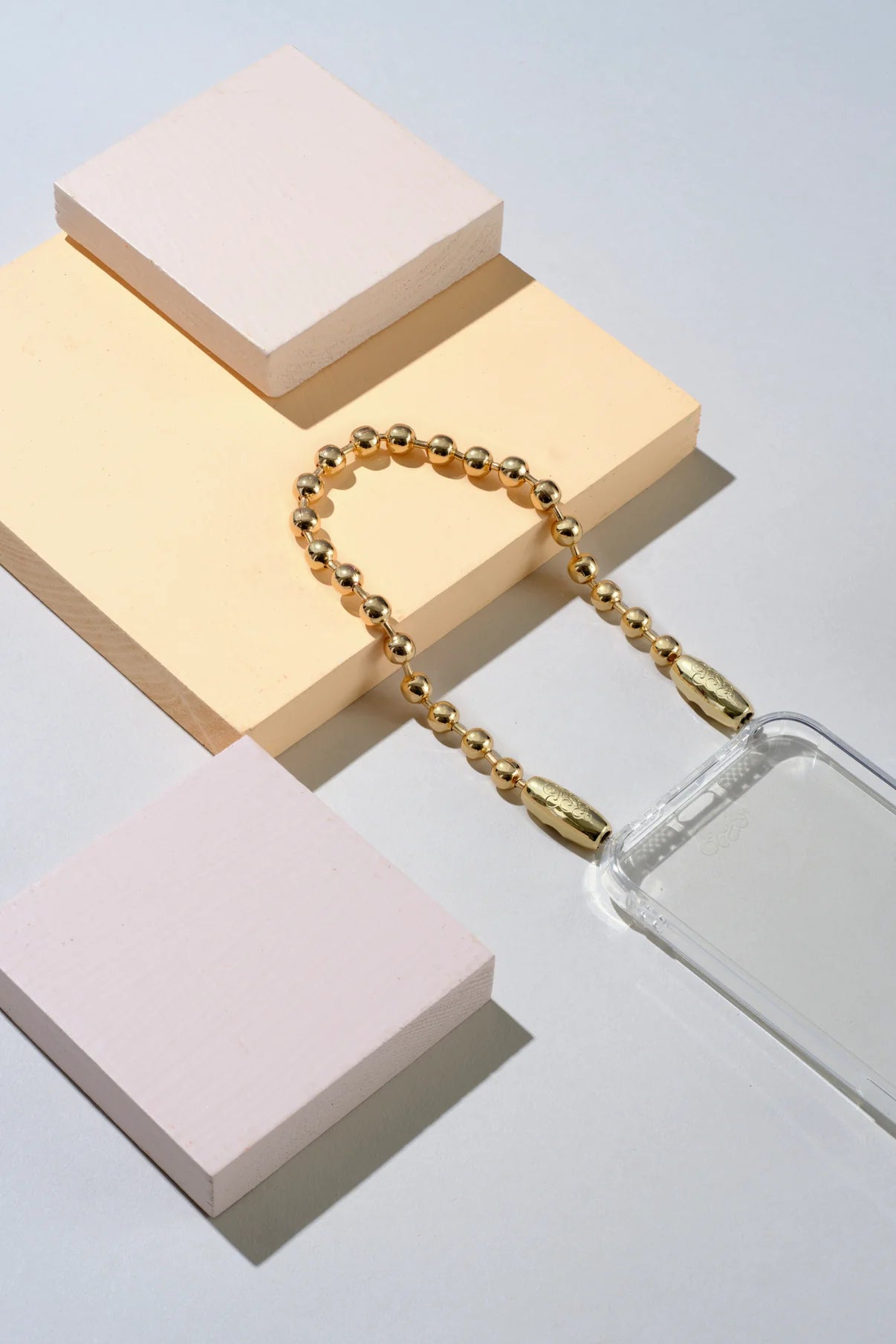 Ossa Ball Chain iPhone Wristlet Cord in High Polished Metal at Alas Eius