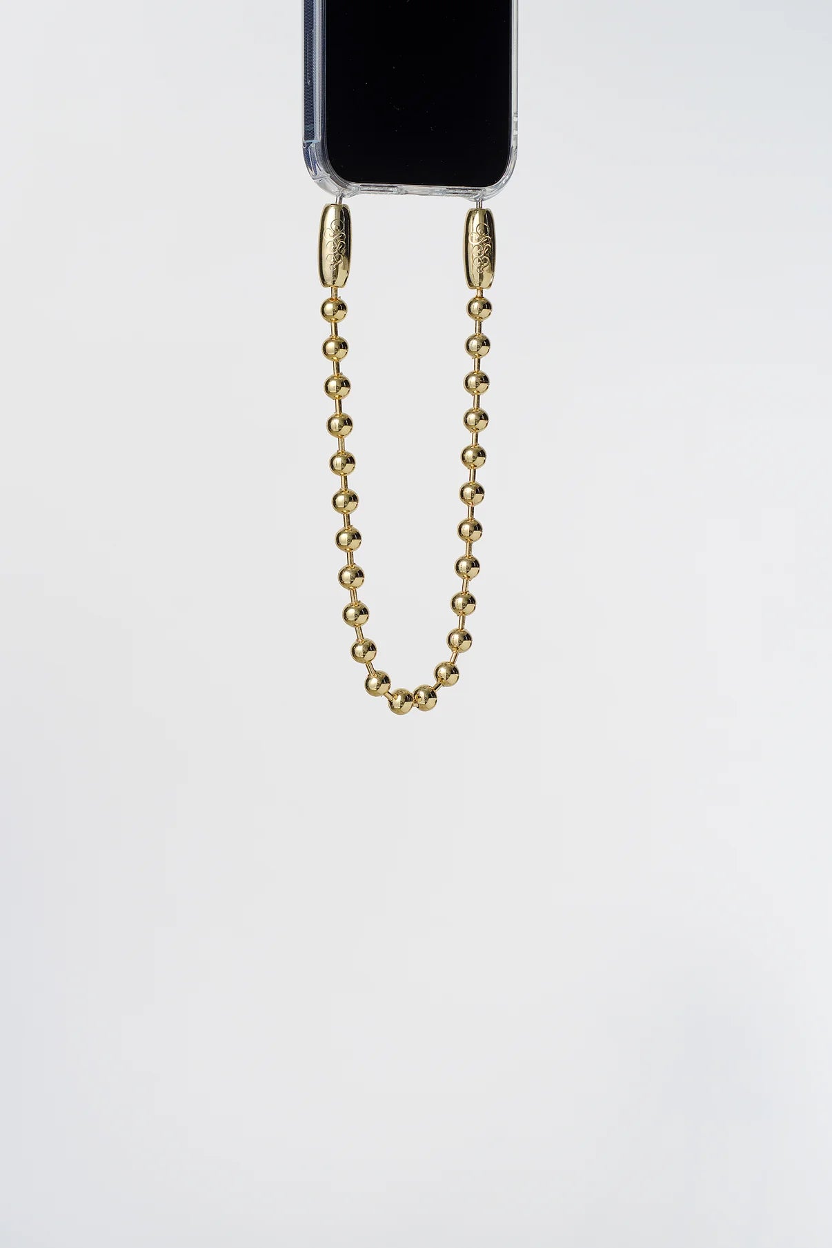 Ossa Ball Chain iPhone Wristlet Cord in High Polished Metal at Alas Eius