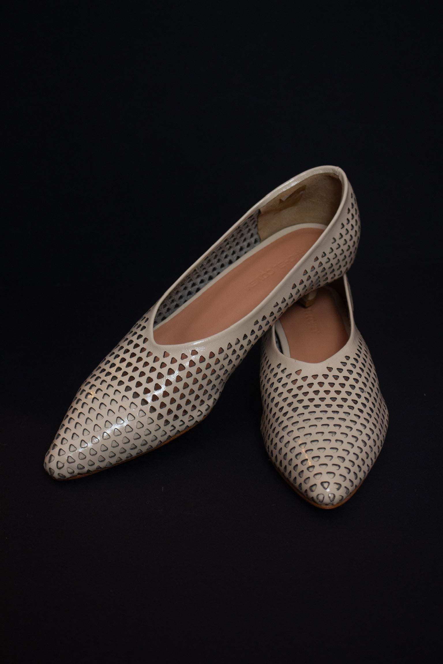 Rachel Comey Champagne Clemmie Kitten Heel at Alas Eius.