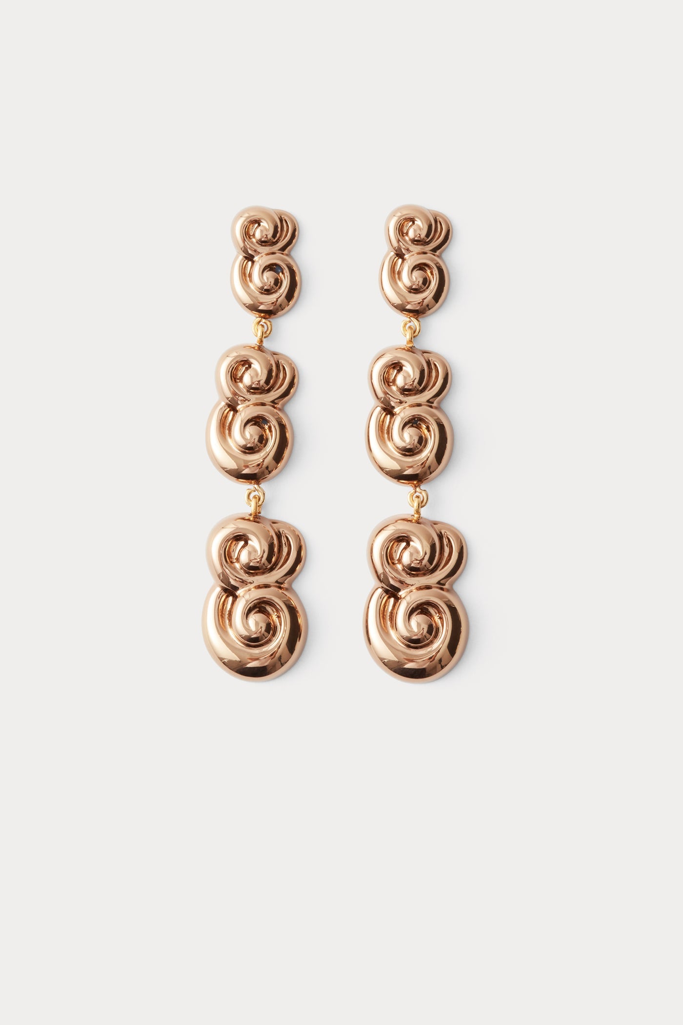 Rachel Comey Old Gold Croissant Swirl Drop Stud Earrings at Alas Eius.