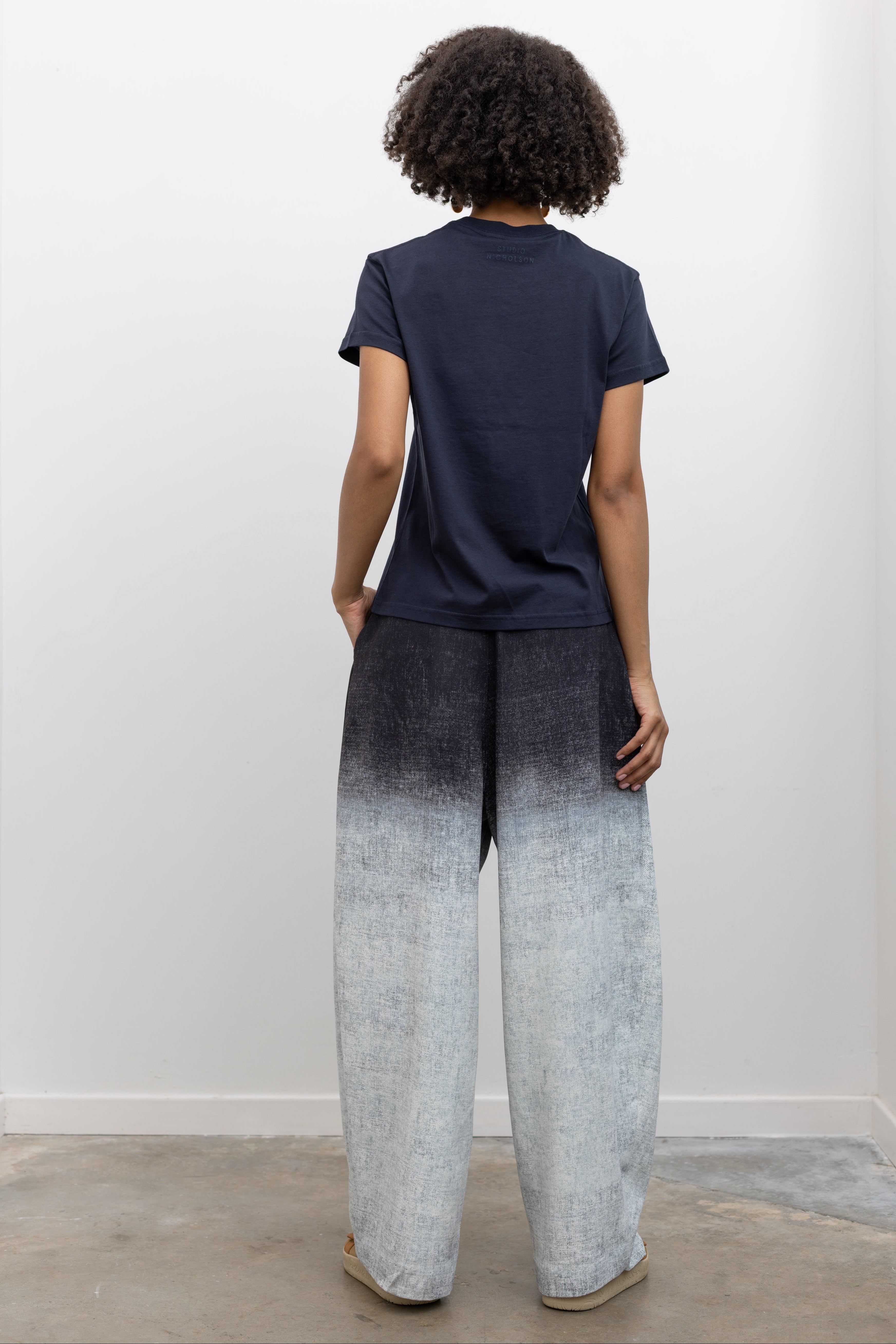 Rachel Comey effortless wide-leg pants with soft volume, pleated front, and utilitarian pocket detailing at Alas Eius