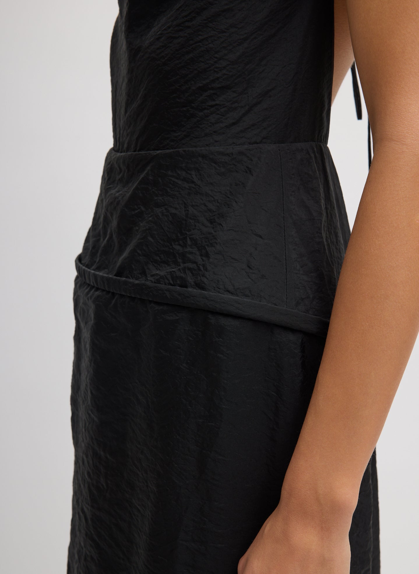 Black Chassis Hoop Strappy Dress
