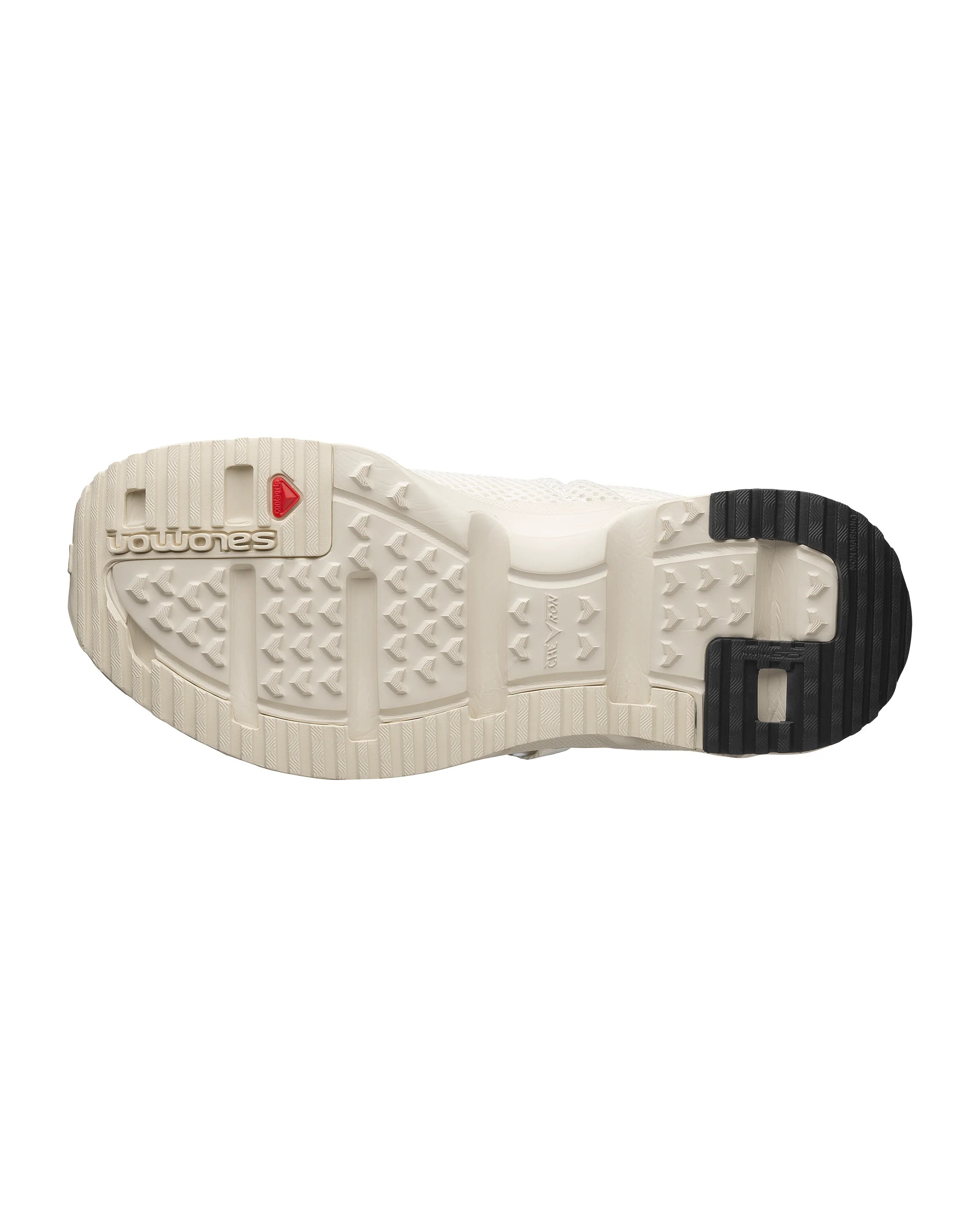Salomon White RX Slide 3.0 Nomad outsole view on white background at Alas Eius