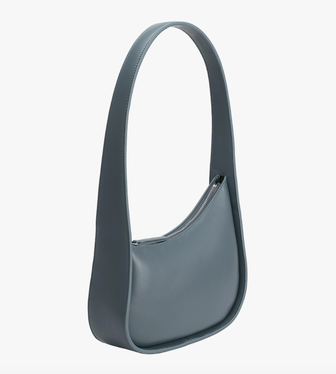 Slate Gray Organic Shaped Shoulder Bag