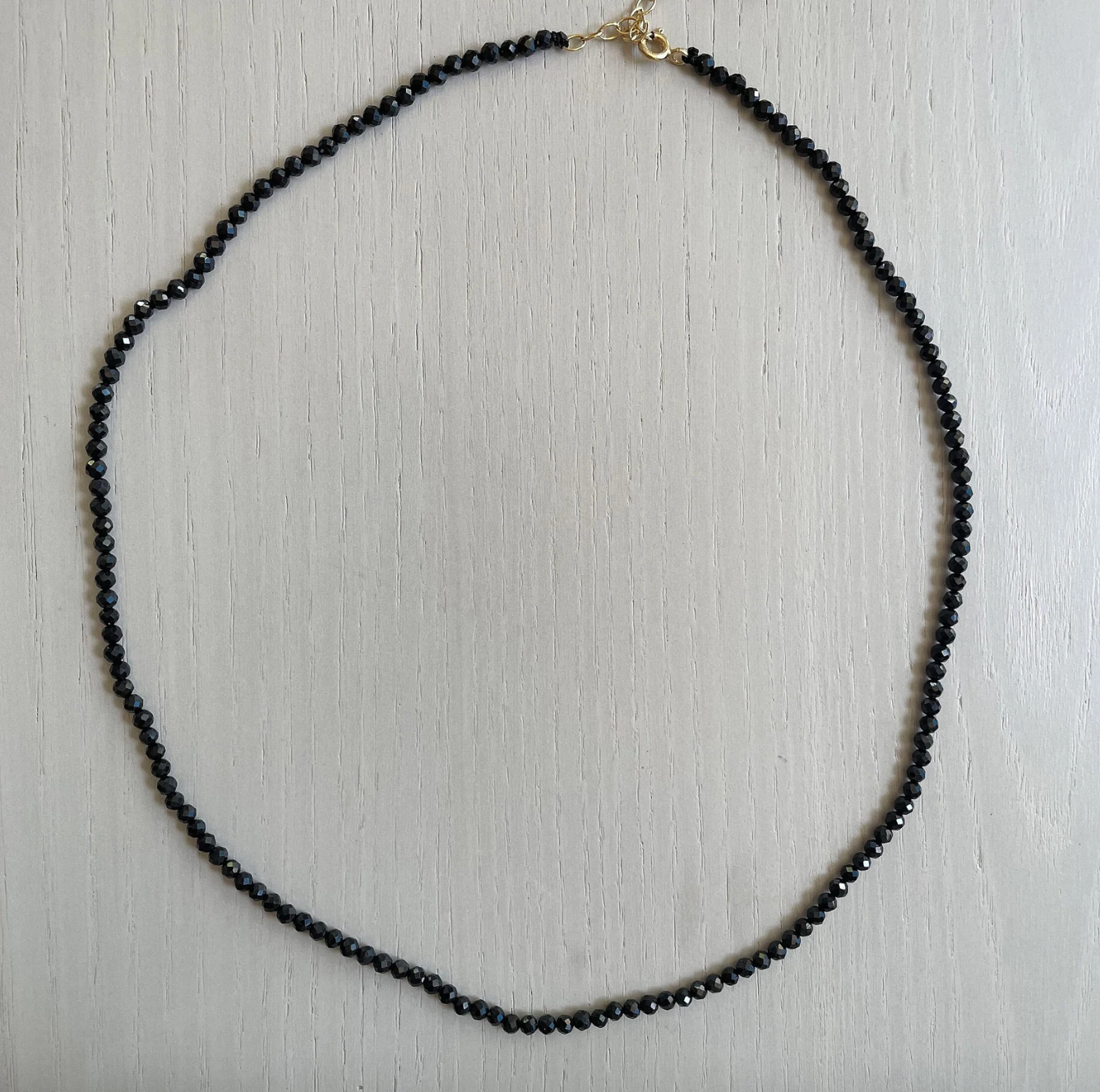 Black And Gold Short Beaded Necklace