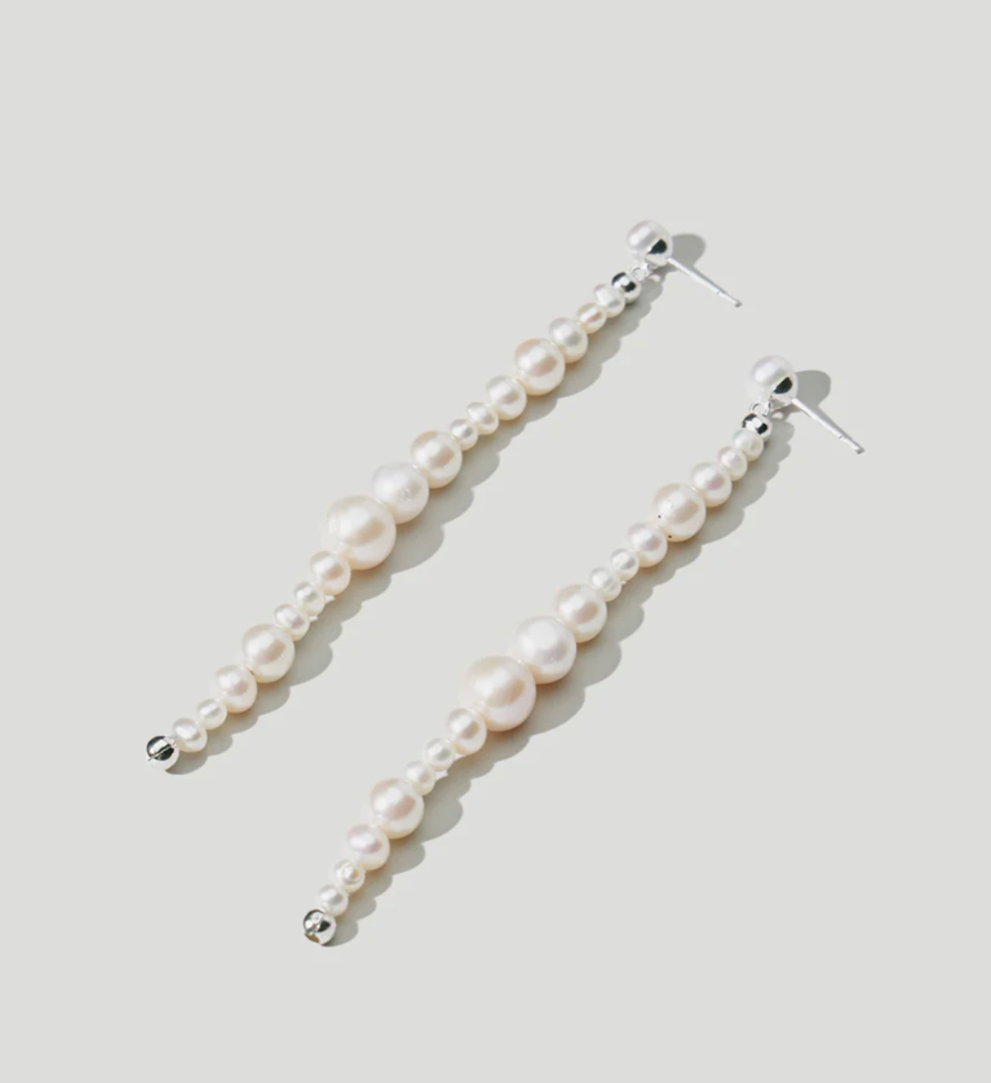 Mixed Pearl Dangle Earrings