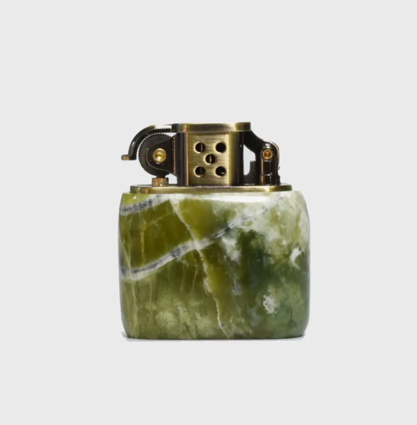 Curated Basics Kerosene Jade Zipper Lighter at Alas Eius