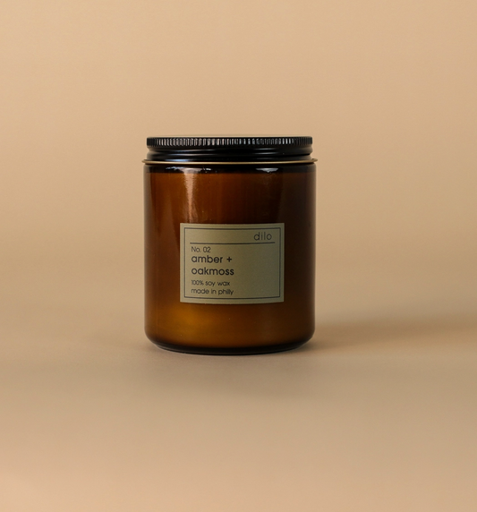 Amber And Oakmoss Candle By Dilo
