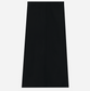 Black Split Back Tailored Midi Skirt