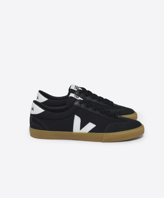 Veja Volly Canvas Black And White Natural