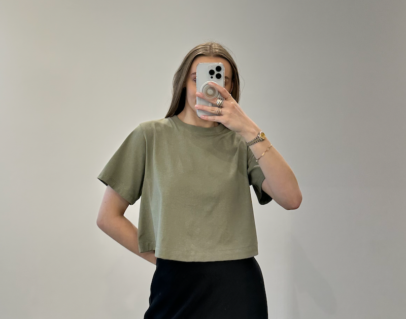 Moss Relaxed Cropped T-Shirt
