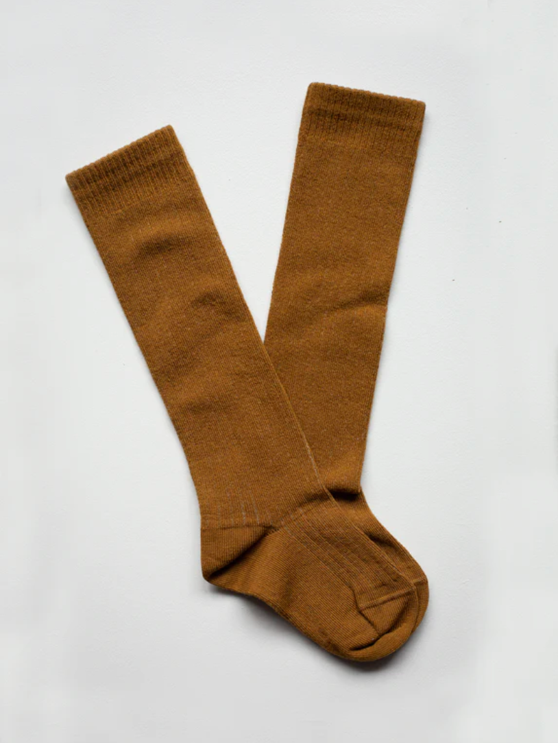 Bronze Cotton Ribbed Socks