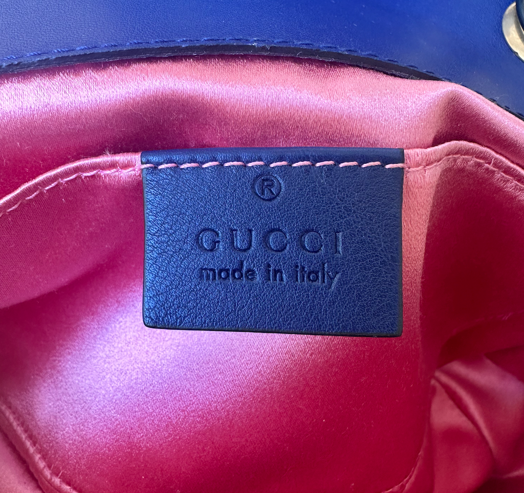 Gucci Blue Velvet Marmont Bag