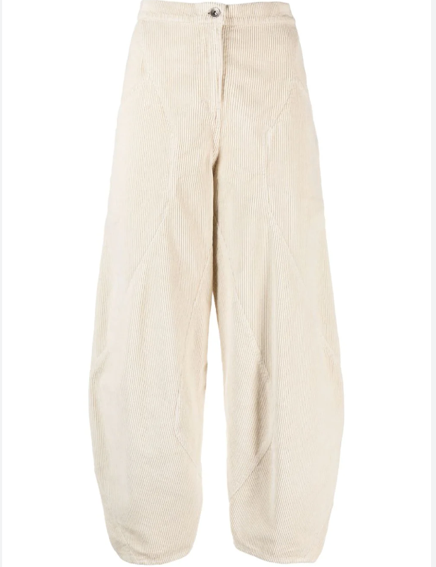 Digi Cream Wide Leg Corduroy Pant