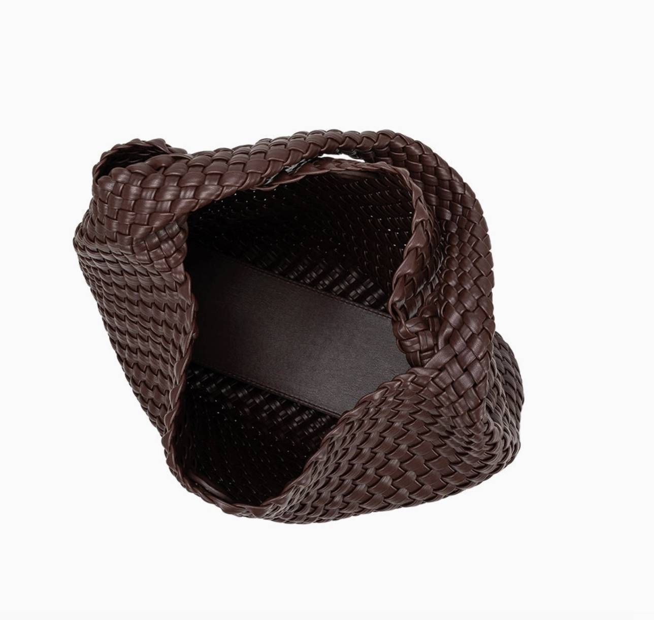 Large Brown Woven Shoulder Bag