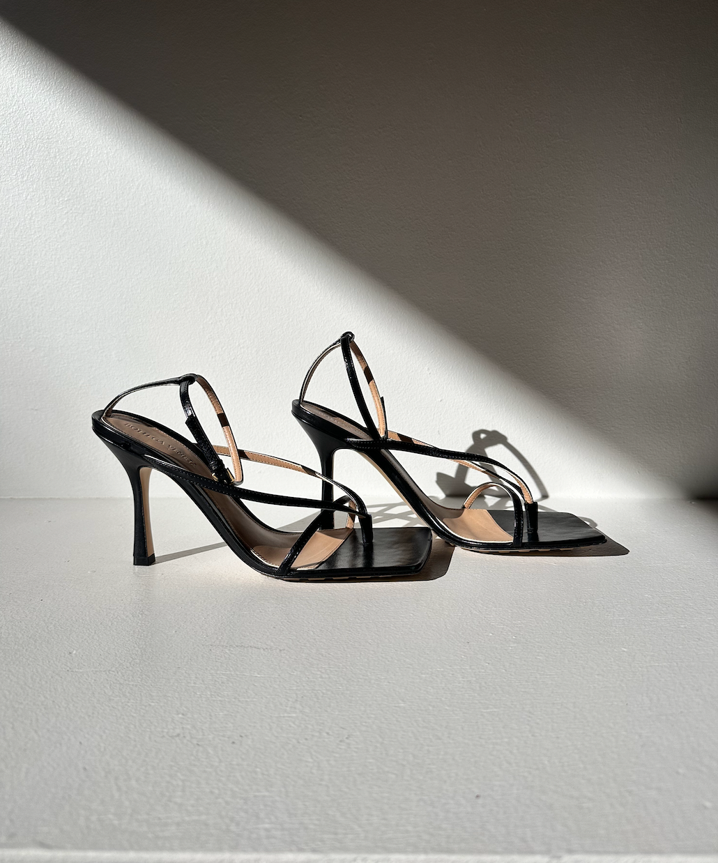 NEW - Bottega Veneta Black Square Toe Heels