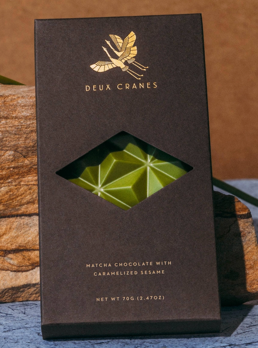 Matcha Chocolate Bar with Caramelized Sesame
