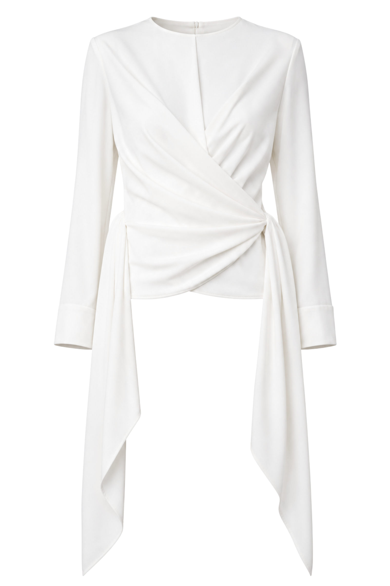 The Wrap Drape Ivory Top